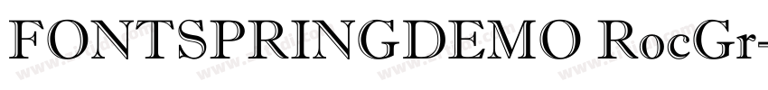 FONTSPRINGDEMO RocGr字体转换